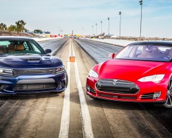 2015 Dodge Charger SRT Hellcat vs. 2015 Tesla Model S P85D! – Head 2 Head Ep. 65