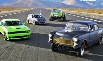 SEMA Drag Race: Hellcat vs Blasphemi vs Jeep FC vs Sonic! – 2014 SEMA Week Ep. 5