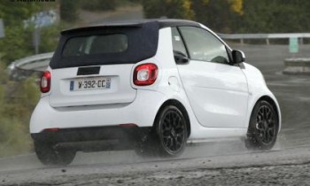 2016 Smart ForTwo cabrio snapped in bad weather