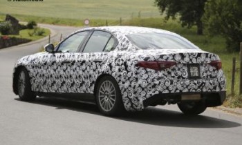 Toned-down Alfa Romeo Giulia spied