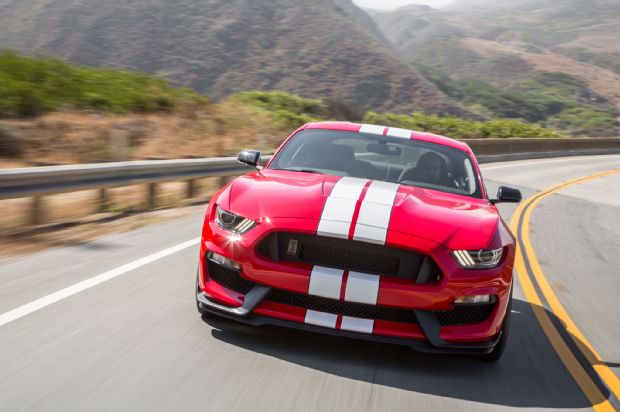2016 Ford Shelby GT350 Mustang In Red Front View On Road