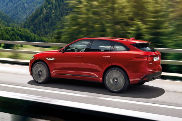 2017 Jaguar F Pace Side Profile In Motion