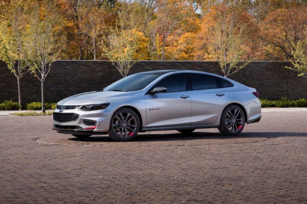 2015 SEMA Chevrolet Malibu Red Line Front Three Quarter 02