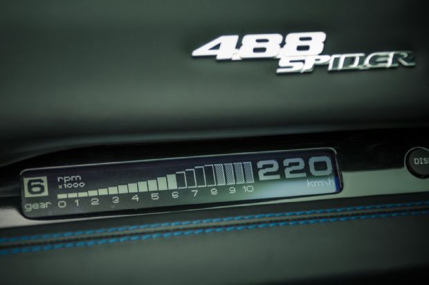 2016 Ferrari 488 Spider RPM Meter
