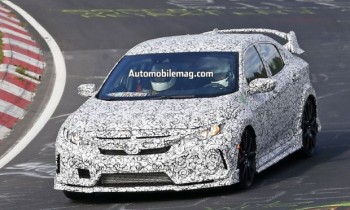 Honda Civic Type R Sedan Tests Flared Fenders, Giant Wing at the 'Ring
