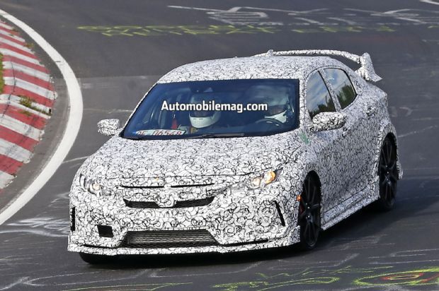 Honda Civic Type R Sedan Spyshot Front Three Q 