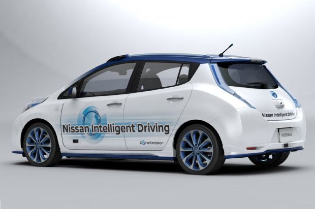 Nissan Leaf Autonomous Piloted Drive Prototype Rear