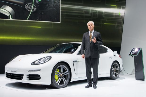 Porsche Chairman Matthais Muller With Panamera