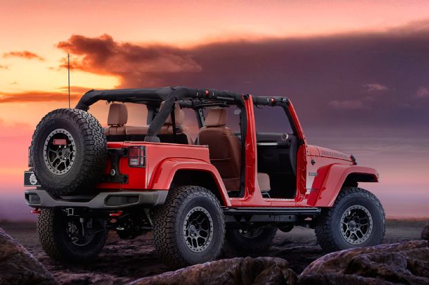 2016 Jeep Wrangler Red Rock Rear Three Quarter