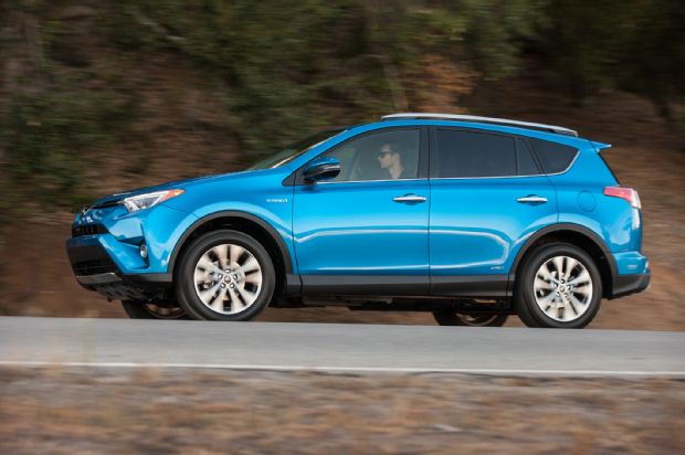2016 Toyota Rav4 Hybrid Limited Side Profile In Motion