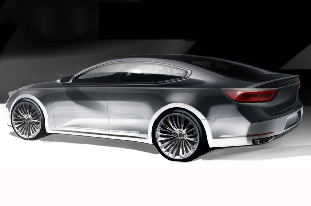 2017 Kia Cadenza Teaser Sketch Rear