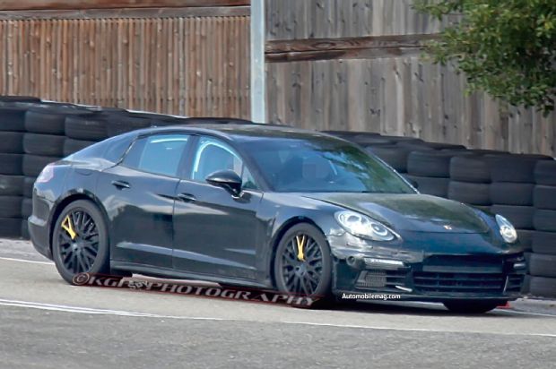 Next Gen Porsche Panamera Prototype Front Three Quarter