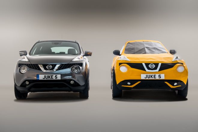 Origami Nissan Juke With Production Nissan Juke 2