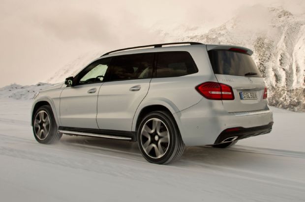 2017 Mercedes Benz GLS550 4Matic Rear Side View On Road