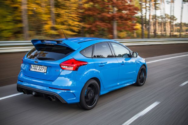 2016 Ford Focus RS Euro Spec Rear Three Quarter In Motion 06