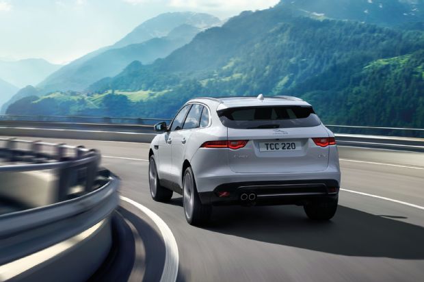 2017 Jaguar F Pace Rear Three Quarter In Motion 04