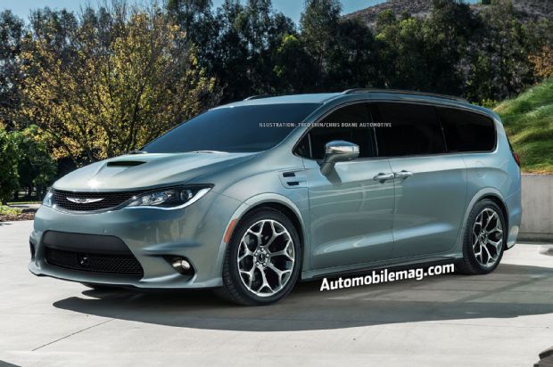 Chrysler Pacifica Hellcat Rendering Front Three Quarter 1