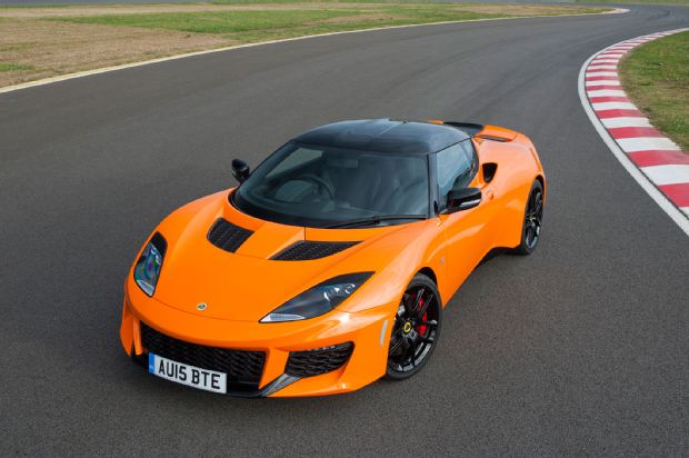 2016 Lotus Evora 400 Above Front Three Quarter