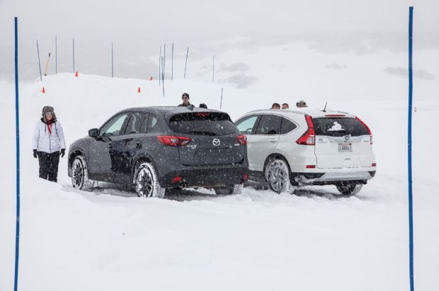 2016 Mazda CX 5 And 2016 Honda CR V Rear Three Quarter