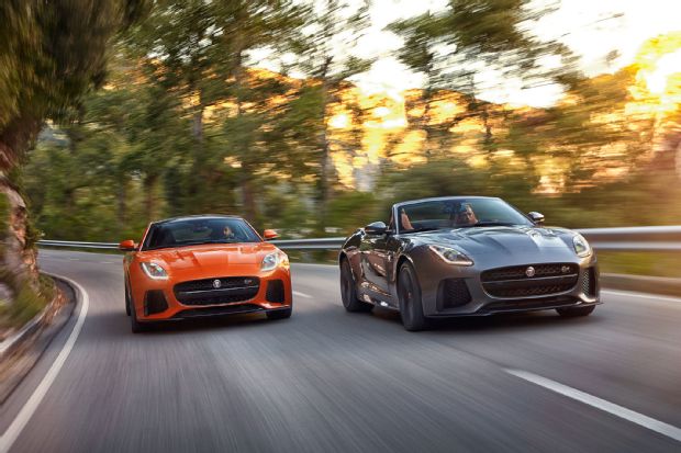 2017 Jaguar F Type SVR Group Front Three Quarter In Motion