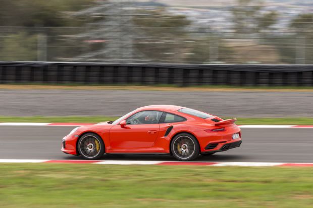 2017 Porsche 911 Turbo S Side In Motion