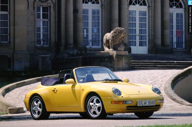 95 98 Porsche 993 Cabriolet Passenger Side Front View