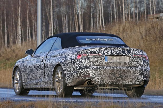 Audi A5 Cabriolet Spied Rear Three Quarters 03