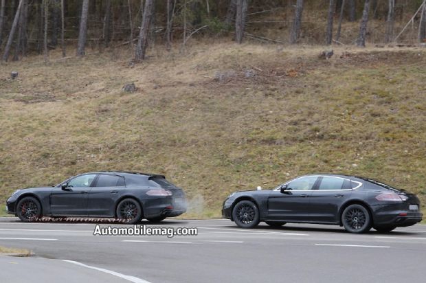 Porsche Panamera Shooting Brake Spied Pair2