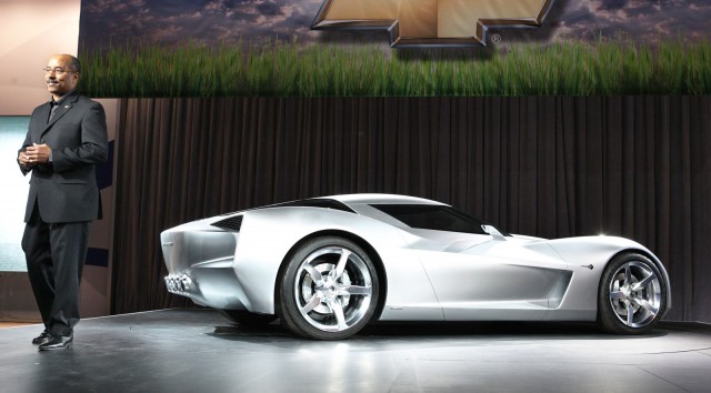 GM design chief Ed Welburn presents the 2009 Chevrolet Corvette Stingray Concept GM design chief Ed Welburn presents the 2009 Chevrolet Corvette Stingray Concept
