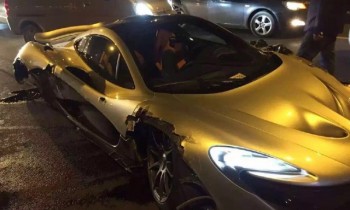 McLaren P1 crashes hard in China