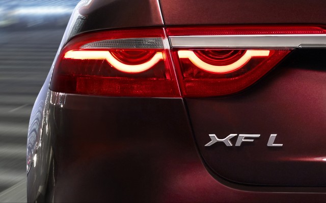 Teaser for 2016 Jaguar XFL debuting at 2016 Beijing Auto Show