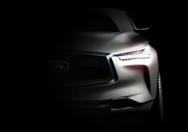 Teaser for Infiniti QX Sport Inspiration concept debuting at 2016 Beijing Auto Show