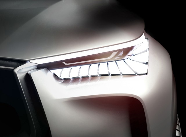 Teaser for Infiniti QX Sport Inspiration concept debuting at 2016 Beijing Auto Show