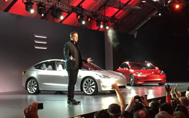 Tesla Model 3 design prototype - reveal event - March 2016