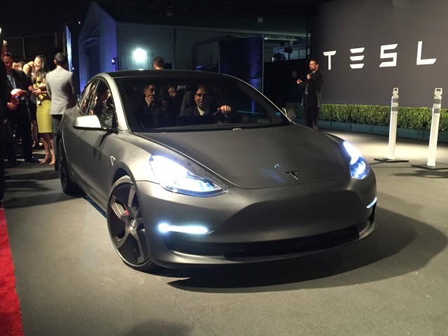 Tesla Model 3 design prototype - reveal event - March 2016