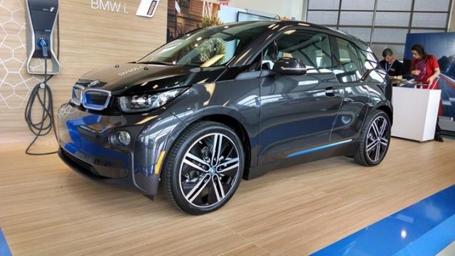 2014 BMW i3 REx range-extended electric car owned by Tom Moloughney - in dealership showroom 2014 BMW i3 REx range-extended electric car owned by Tom Moloughney - in dealership showroom