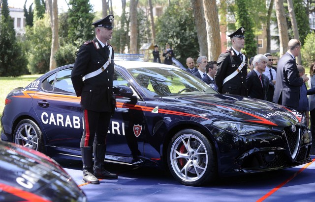 2017 Alfa Romeo Giulia Quadrifoglio delivered to Italy’s Carabinieri police