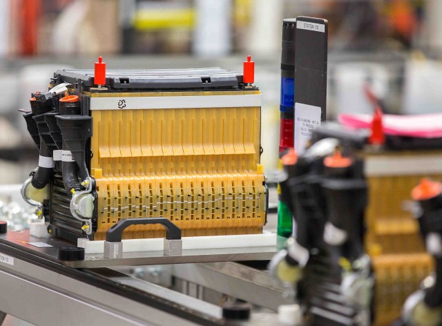 Battery pack assembly for 2015 Chevrolet Spark EV electric car at GM's Brownstown, Michigan, plant Battery pack assembly for 2015 Chevrolet Spark EV electric car at GM's Brownstown, Michigan, plant