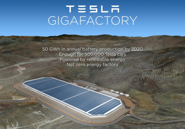 Computer-generated image of proposed Tesla Motors Gigafactory Computer-generated image of proposed Tesla Motors Gigafactory