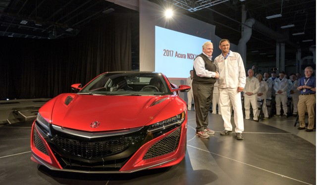 Rick Hendrick takes delivery of the 2017 Acura NSX with VIN 001