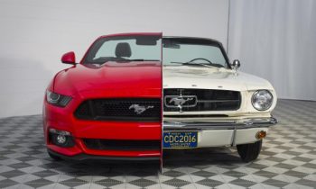 Ford creates "side-by-side" 1965/2015 Mustang display