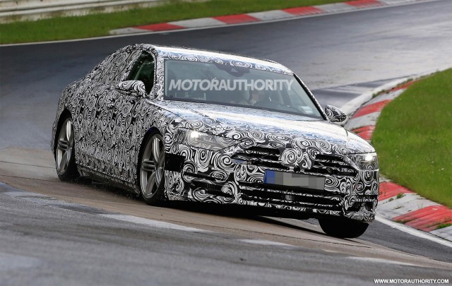2018 Audi A8 spy shots - Image via S. Baldauf/SB-Medien