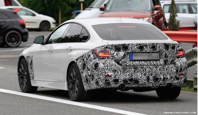 2018 BMW 4-Series Gran Coupe facelift spy shots - Image via S. Baldauf/SB-Medien