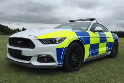 British police test the 2016 Ford Mustang GT