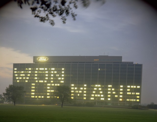 Ford headquarters lit up to celebrate 1967 Le Mans win Ford headquarters lit up to celebrate 1967 Le Mans win