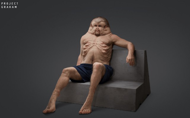 ‘Graham’ - Sculpture that represents a human evolved to survive car crashes ‘Graham’ - Sculpture that represents a human evolved to survive car crashes