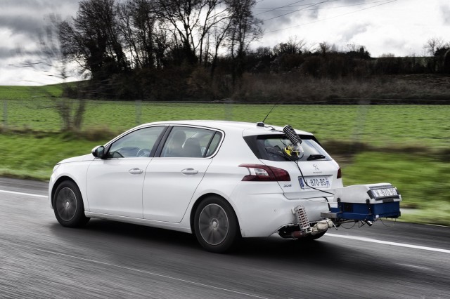 Portable Emissions Measurement Systems (PEMS) on a Peugeot 308