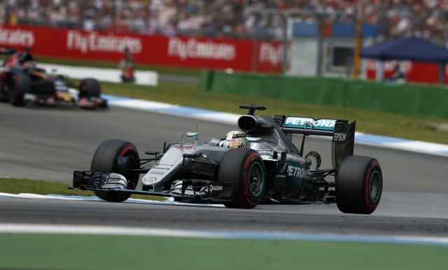 Mercedes AMG's Lewis Hamilton at the 2016 Formula One German Grand Prix