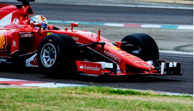 Ferrari’s Sebastian Vettel tests Pirelli’s wide tires for 2017 Formula One World Championship