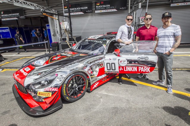Linkin Park with the 2016 Mercedes-AMG GT3 they helped design, 2016 Spa 24 Hours
